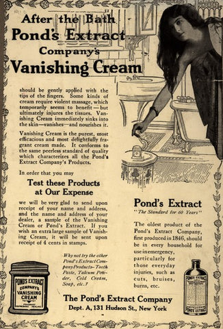 ponds vanishing cream ad from early 1900s