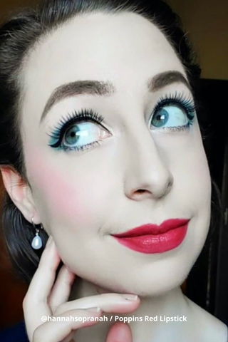 Woman Wearing a Mary Poppins Makeup Look by Bésame Cosmetics